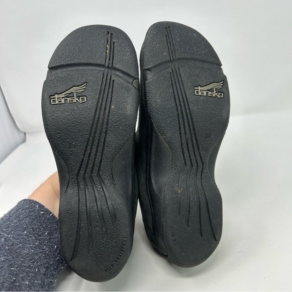 Dansko Kelsey Black Dark Green Suede Professional Clogs Size 39 - Picture 9 of 15